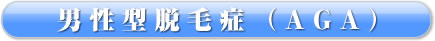 男性型脱毛症　AGA